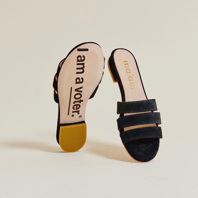Ma'am Shoes | Ready-to-wear luxury.  Comfortable heels and flats for the modern woman.  Made in Los Angeles with finely crafted Italian suede and leather. 