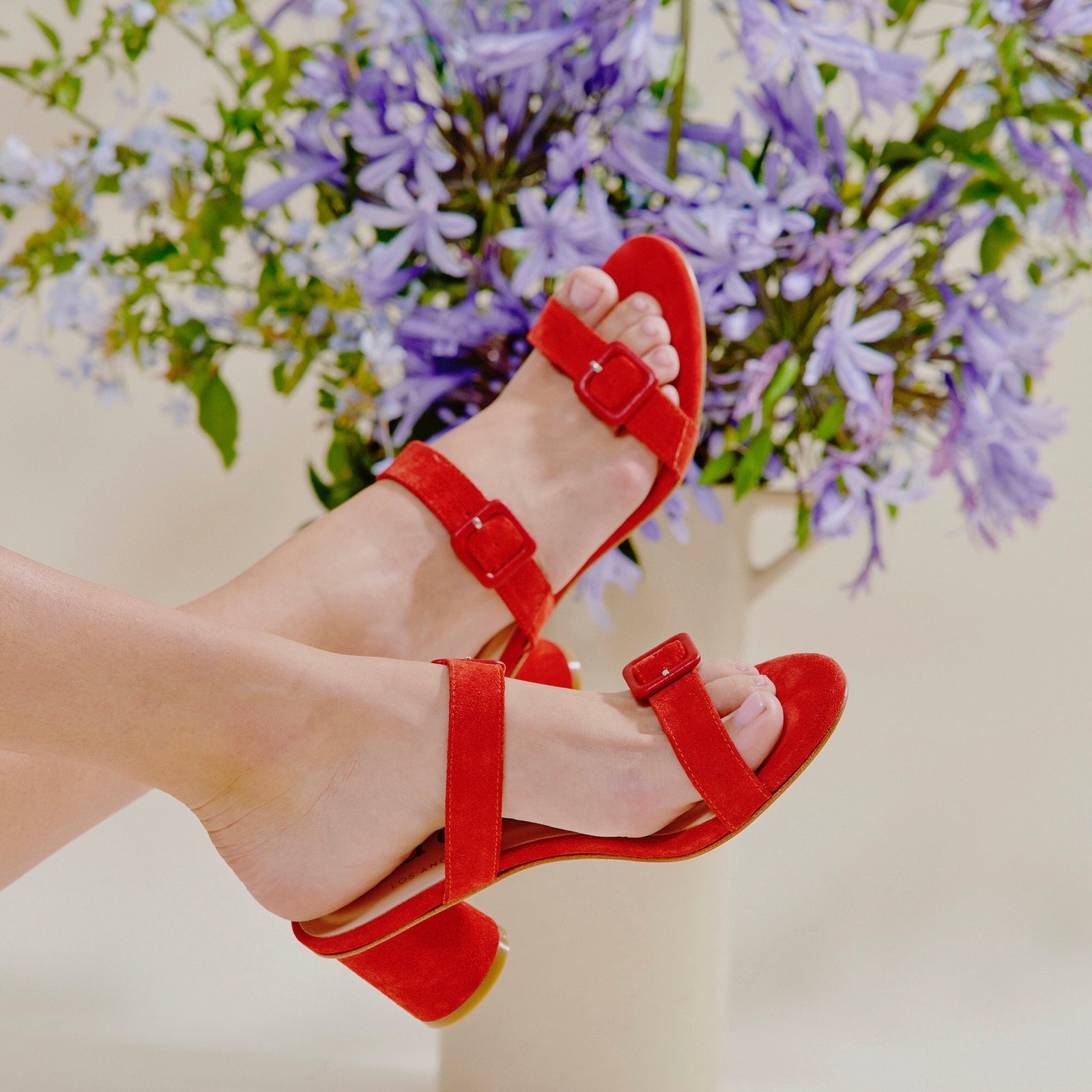 Sandales Manolo Blahnik MARGA - Taille 40.5, Talon Très Haut, Couleurs Rouge Et Sarcelle - Neuf Sans Boîte